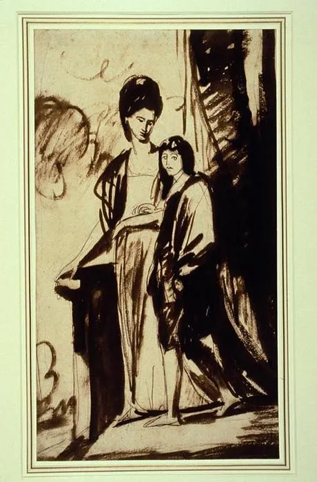 Portrait Of A Mother And Her Son — Джордж Роминг