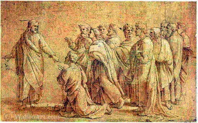 Delivery Of The Keys To St. Peter, Tapestry Design. — Pieter Van Edingen Van Aelst