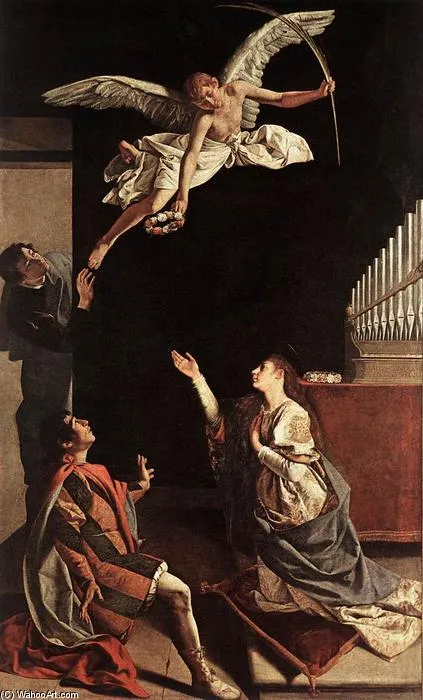 Sts Cecilia, Valerianus And Tiburtius — Оrazio Джентилески