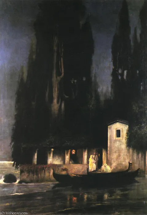 Departure From An Island At Night — Henryk Hector Siemiradzki