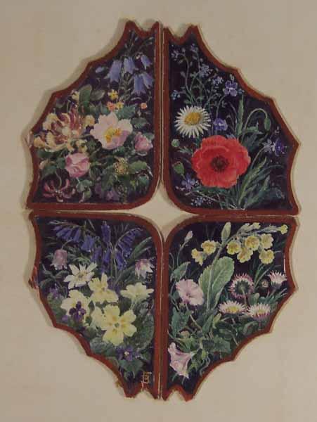 Four Decorative Panels Of Flowers — Майлз Биркет Фостер