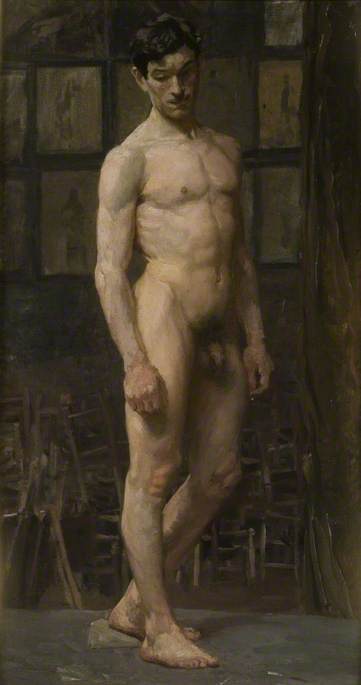 Study Of A Standing Male Nude, Julian's Atelier — Маннингс