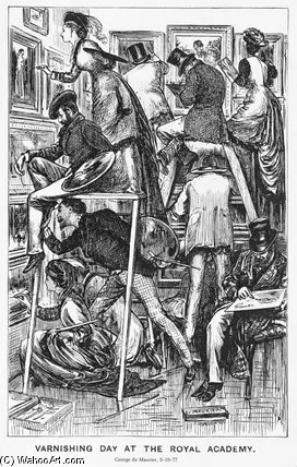 Varnishing Day At The Royal Academy - — George Louis Palmella Busson Du Maurier