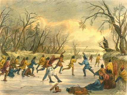 Ball Play On The Ice — Seth Eastman