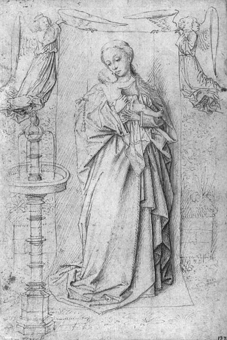 Copy Drawing Of Madonna By The Fountain — Ян Ван Эйк
