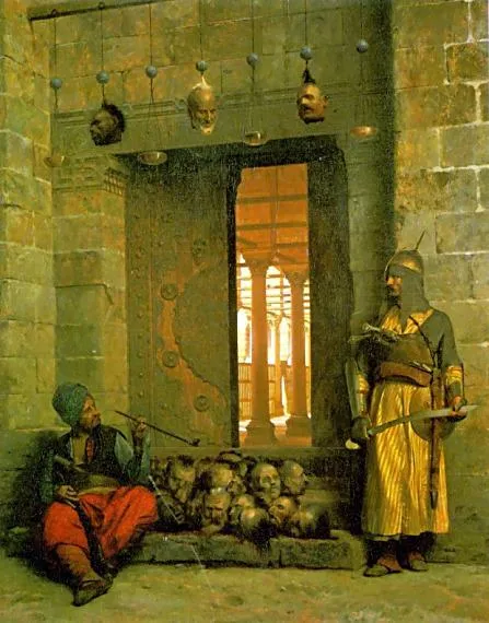 Heads Of The Rebel Beys At The Mosque Of El Hasanein, Cairo — Жан-леон Жерме