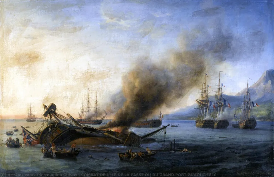 The Battle Of Grand Port. 24 August 1810 — Pierre Julien Gilbert