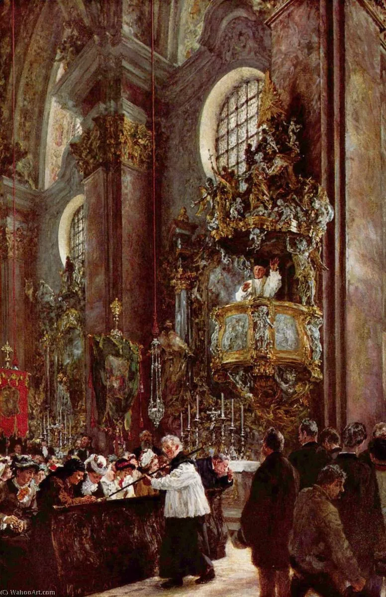 German Kanzelpredigt In Der Pfarrkirche Zu Innsbruck — Адольф Мenzel
