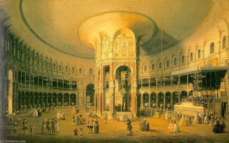 London- Ranelagh, The Interior Of The Rotunda — Каналлетто