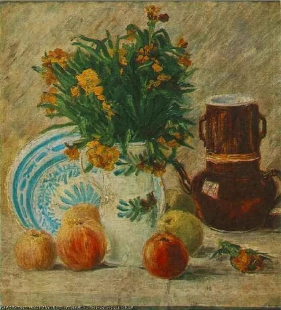 Ваза С Цветами И Кофеваркой — Vincent Willem Van Gogh
