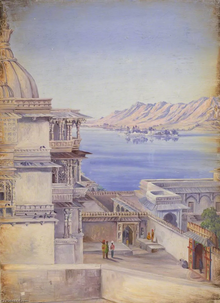 Pichola Lake And Island Of Jagmandir, Udaipur. 'decr. 1878' — Марианна Норт