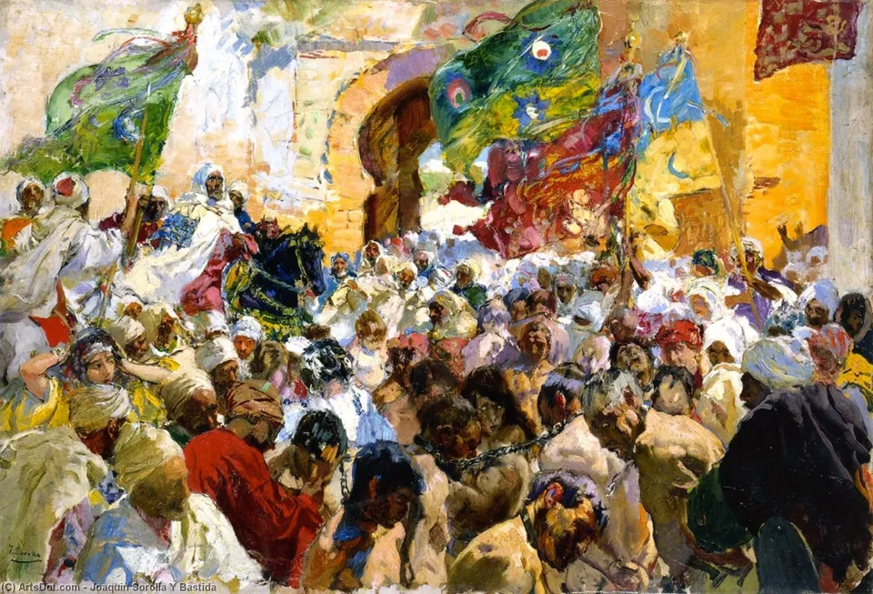 Parade Of The Troops And Slaves At The Gates Of The City — Хоакин Соролла