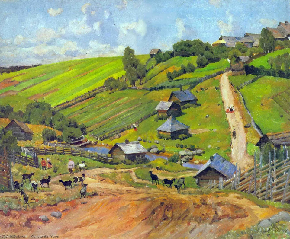 The Village Of Novgorod Governorate — Константин Юон