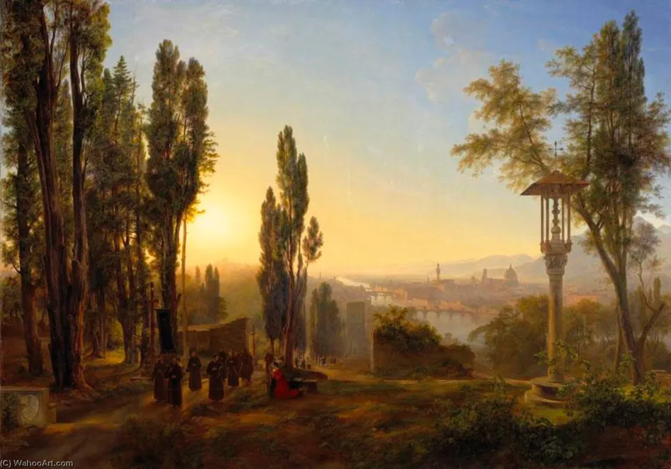 Florence, Vue De San Miniato — Sarazin De Belmont Louise Joséphine