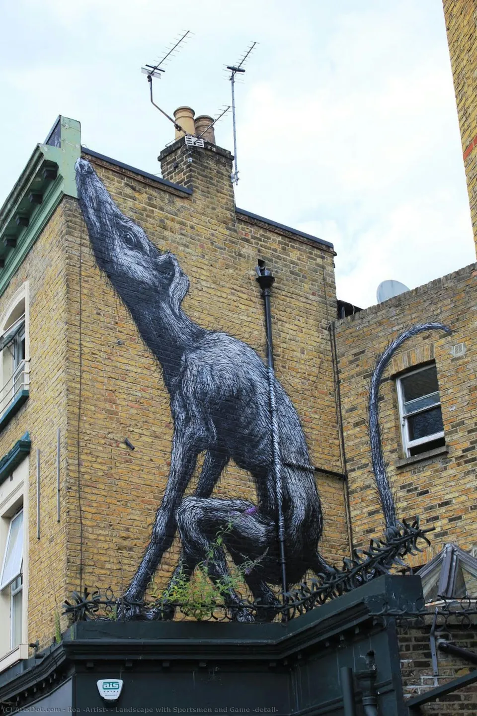 Landscape With Sportsmen And Game (detail) — Roa (artist)