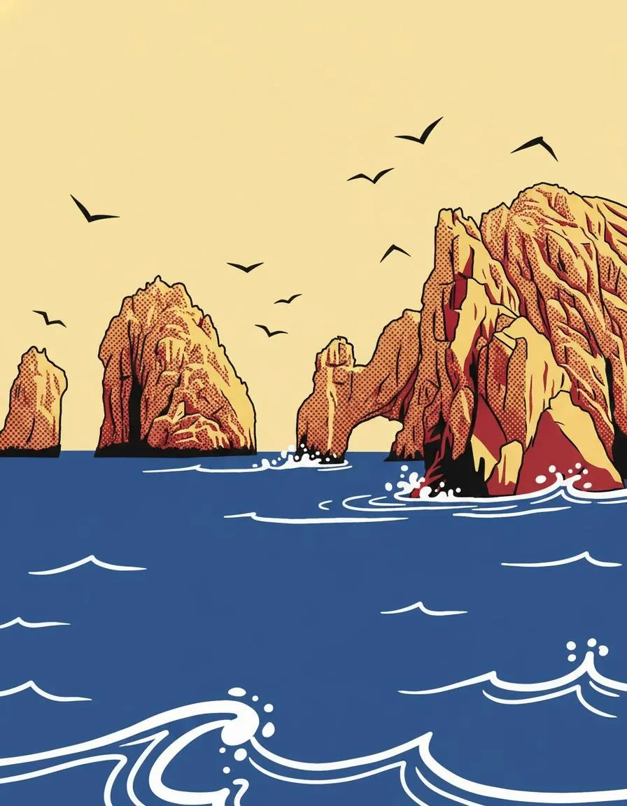 Halftone Horizon: The Permanence Of Ochre And Tide — Jacques Villedieu
