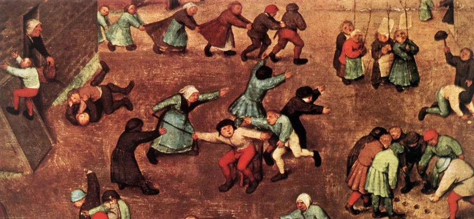 Children's Games (detail) — Брюгель Старший