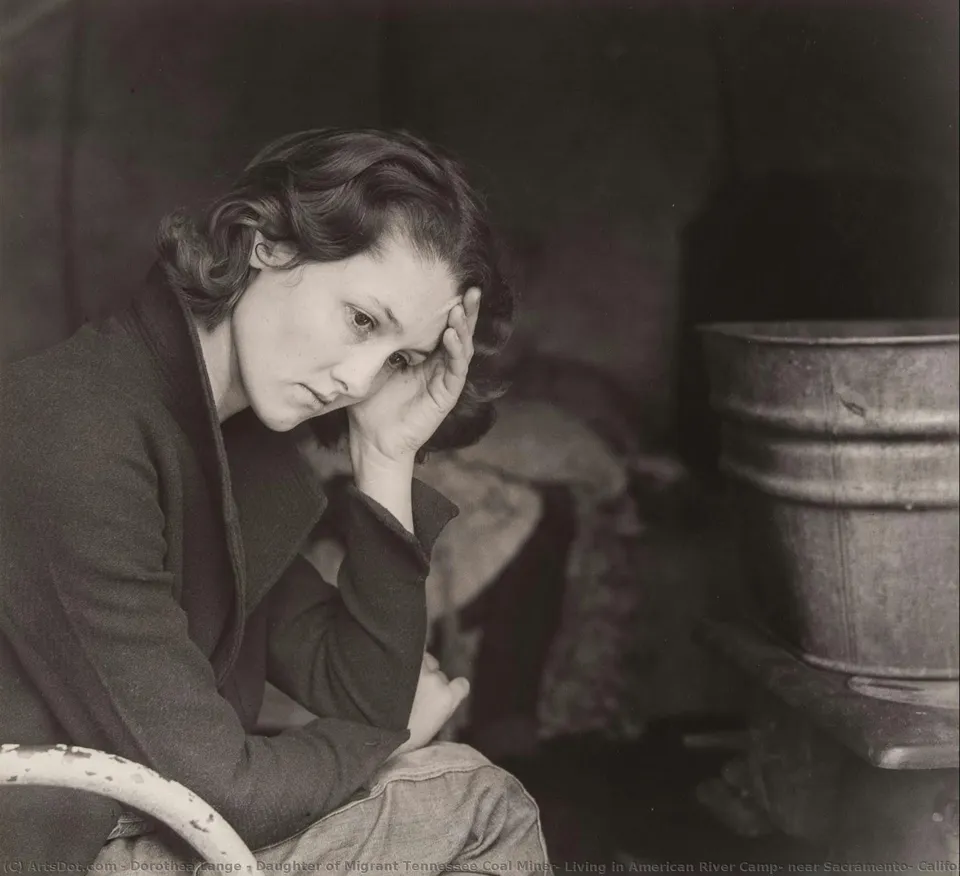 Daughter Of Migrant Tennessee Coal Miner, Living In American River Camp, Near Sacramento, California — Доротея Лэнг