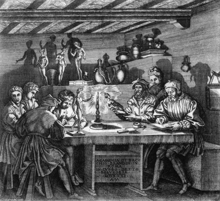The Academy Of Baccio Bandinelli In Rome — Agostino Dei Musi