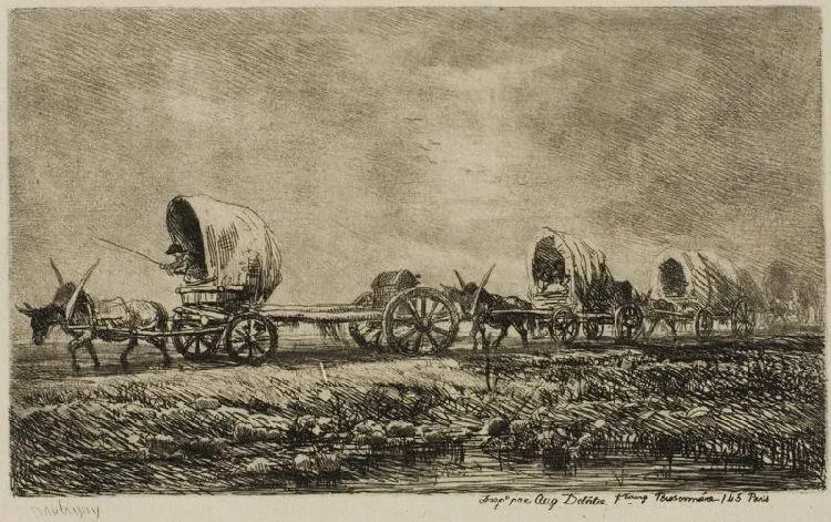 Covered Wagons (souvenir Of The Morvan) — Šarl Fransoa Dobњији