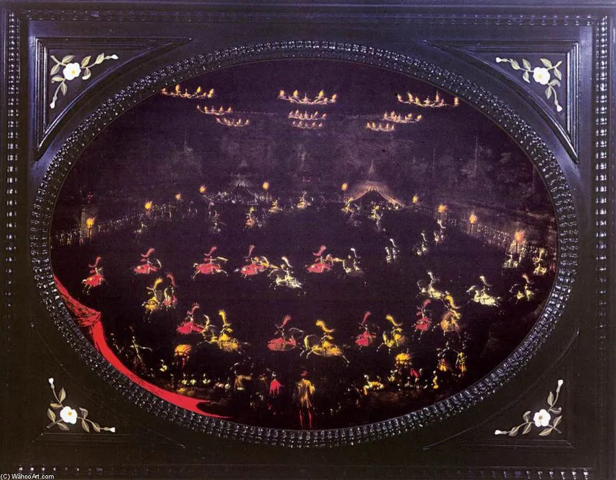 Nocturnal Carousel In The Amphitheatre Of The Boboli Gardens — Стефано Делла Белла