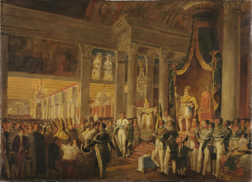 Coronation Of Dom Pedro Ii (study) — Manuel José De Araújo Porto-alegre, Baron Of Santo Ângelo