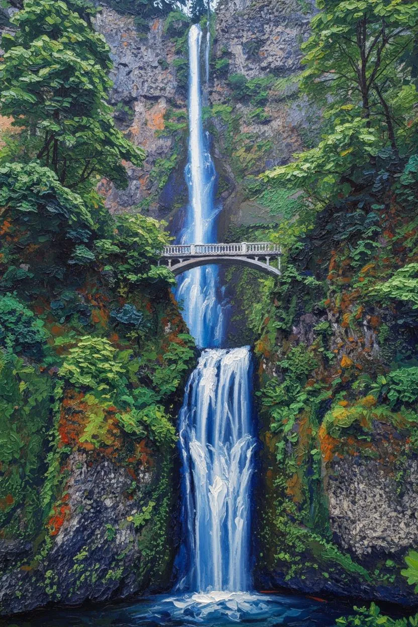 Cascades Of Eternal Motion: A Fauvist Canyon Study — Léa Masson