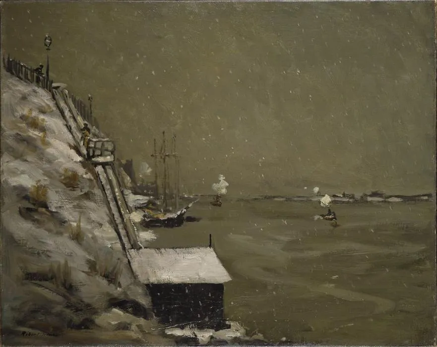 East River Embankment, Winter — Роберт Генри