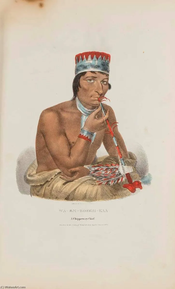 Wa Em Boesh Kaa A Chippeway Chief, From The Aboriginal Portfolio — Джеймс Отто Льюис
