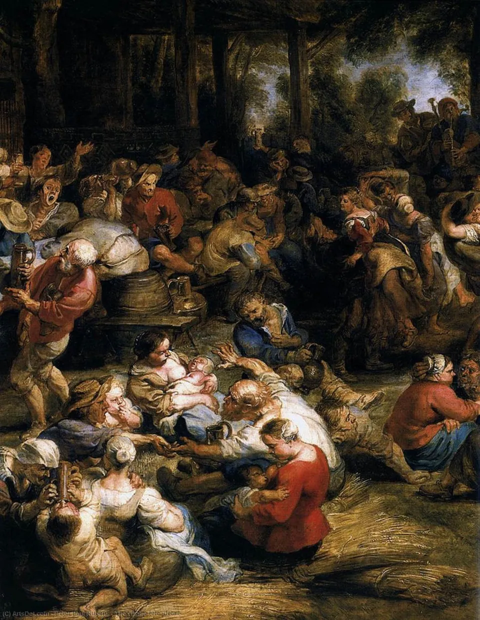 The Village Fête (detail) — Рубенс