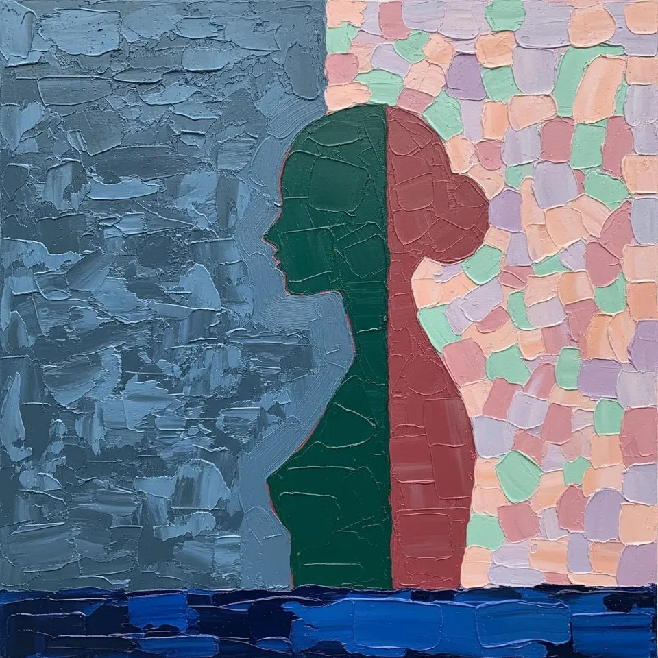 Fragmented Soul In Slate And Terracotta: A Monolithic Study Of Textural Duality — Christian Noiret