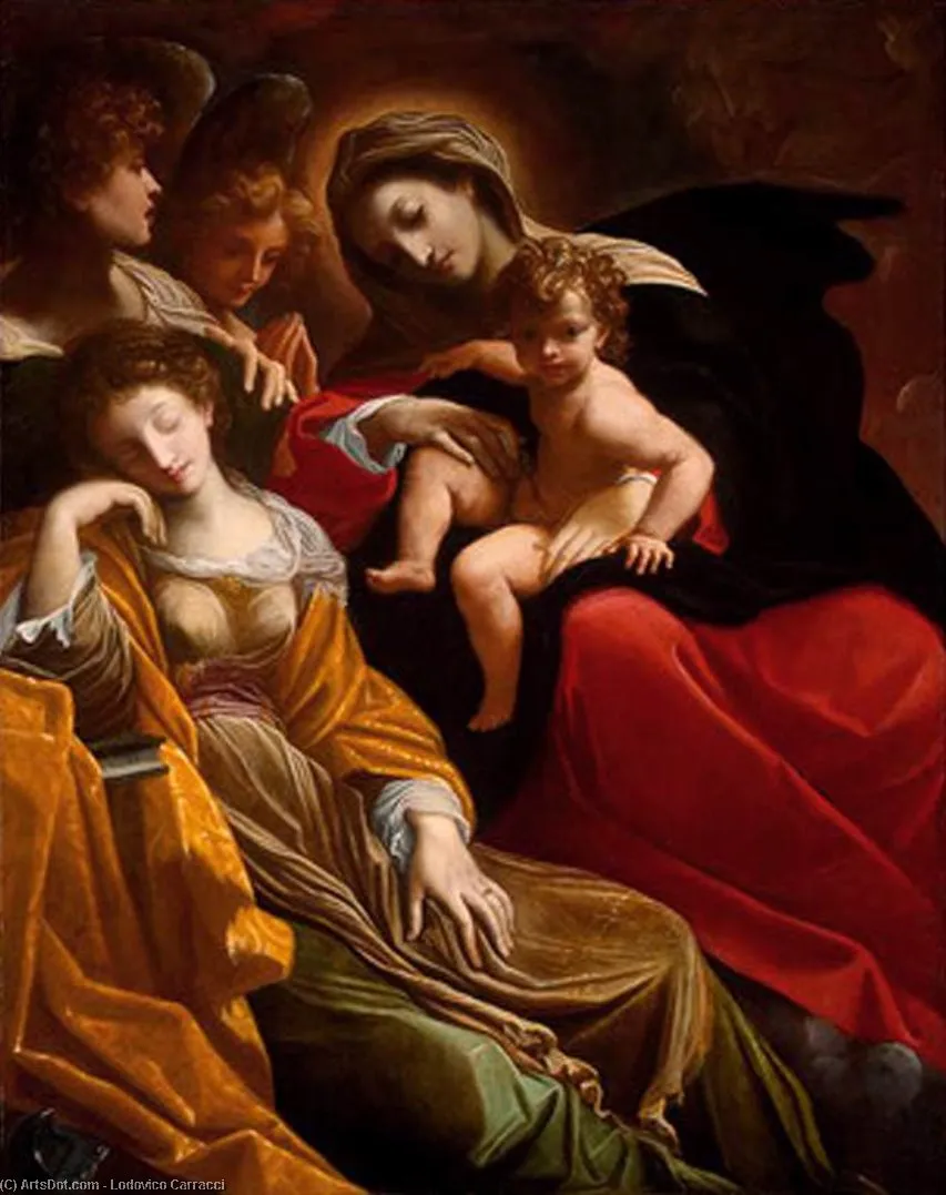 The Dream Of Saint Catherine Of Alexandria — Лдовико Карраччи