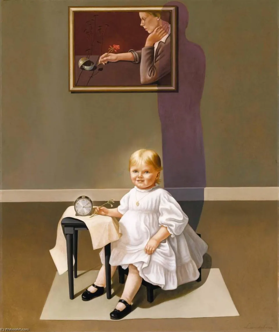 Double Portrait Of The Artist In Time — Helen Lundeberg
