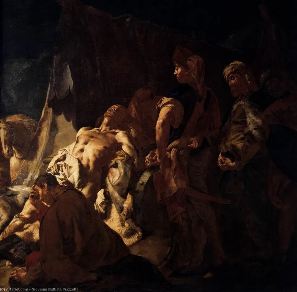 The Death Of Darius (detail) — Джованни Баттиста Пьяццетта