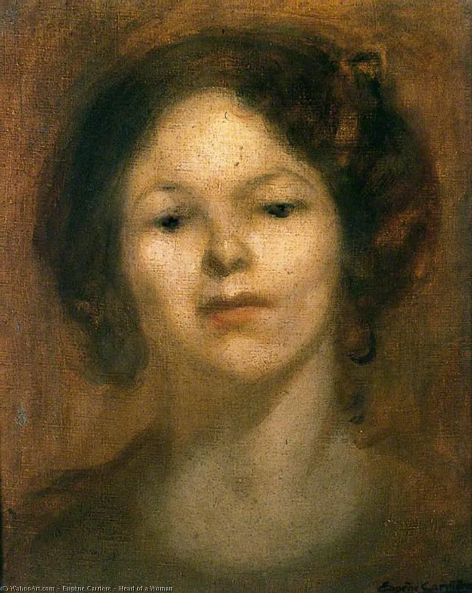 Head Of A Woman — Э Eugène Anatole Carrière