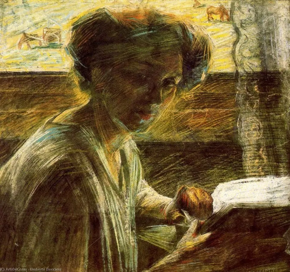 Portrait Of A Young Woman — Умберто Боччони