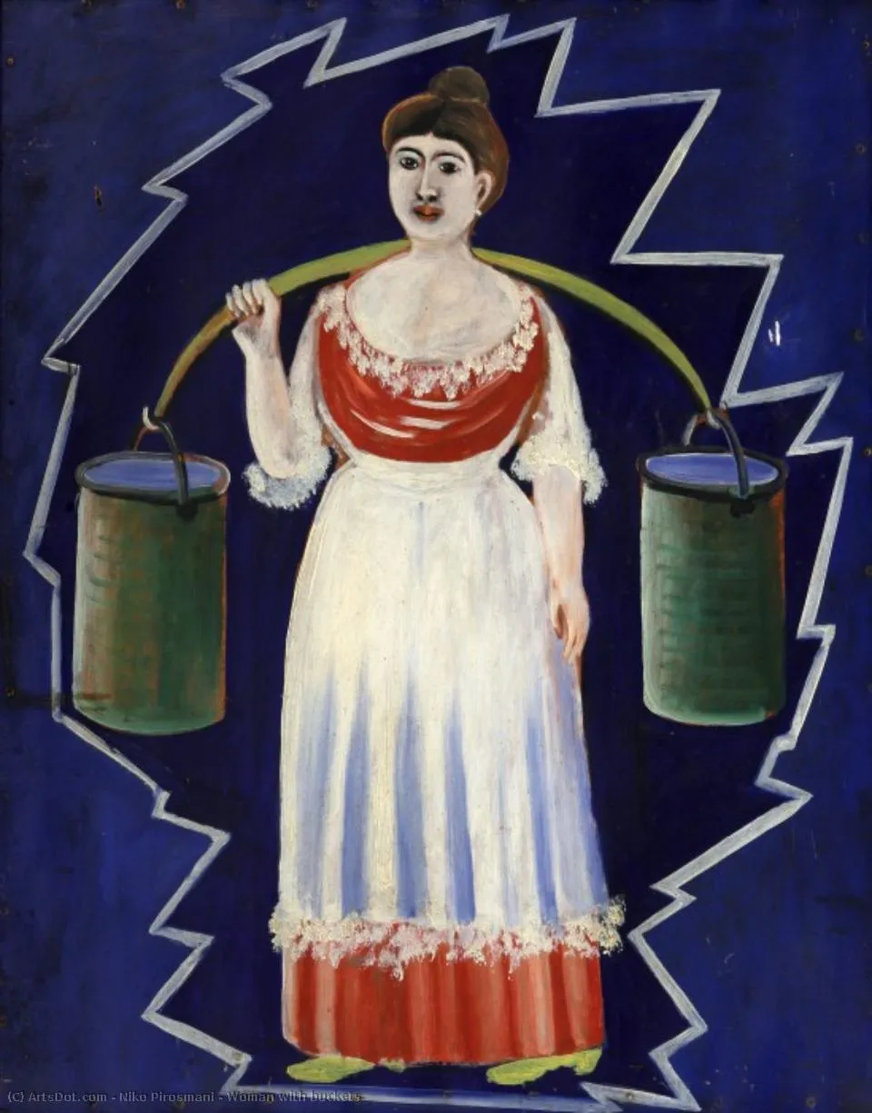 Woman With Buckets — Нико Пиросмани