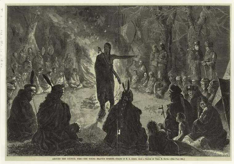 Around The Council Fire - The Young Brave's Speech — Эдвин Остин Эббе