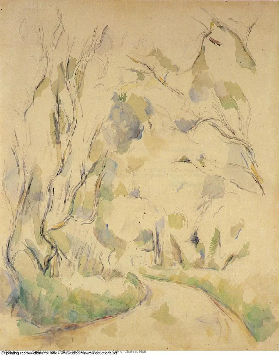 Well By The Winding Road In The Park Of Chateau Noir — Поль Сезанн