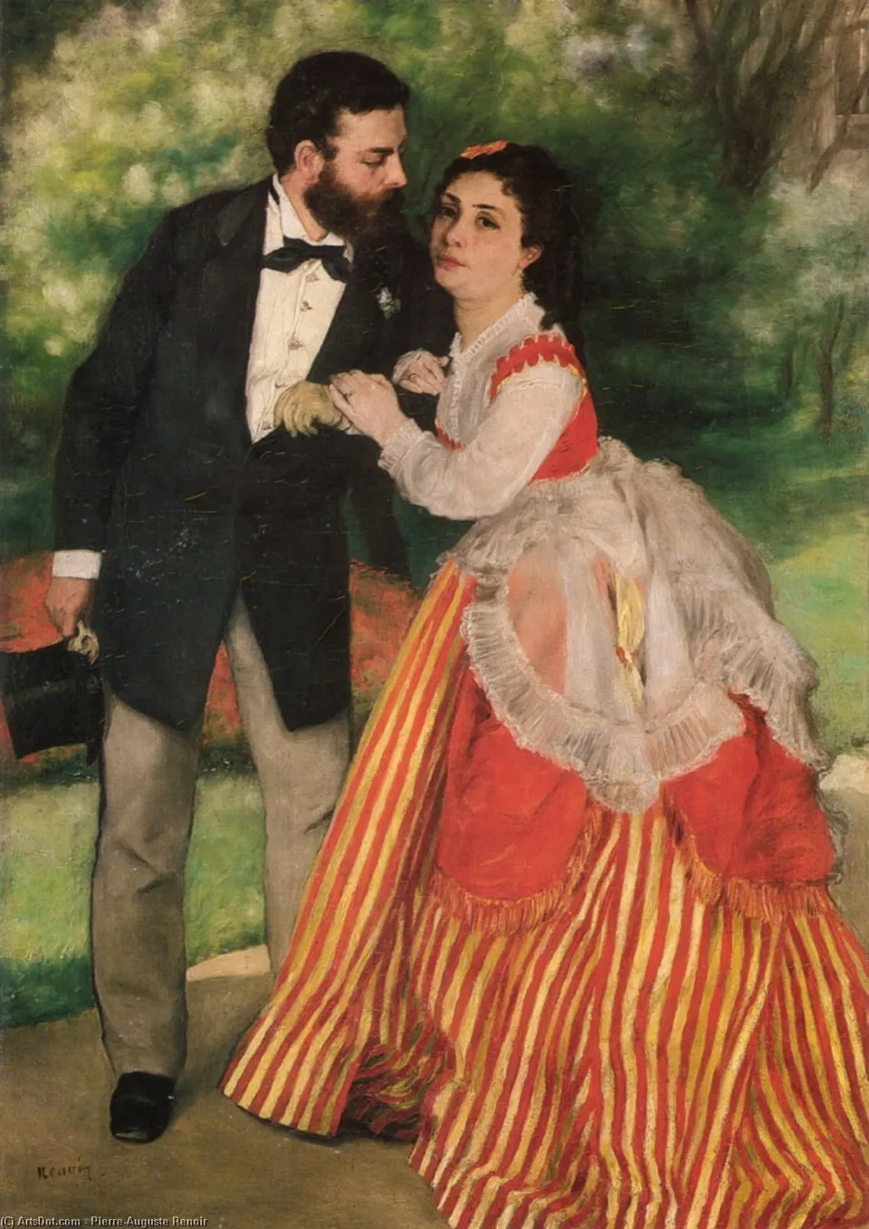 Portrait Of Alfred And Marie Sisley — Пьер-огюст Ренуар