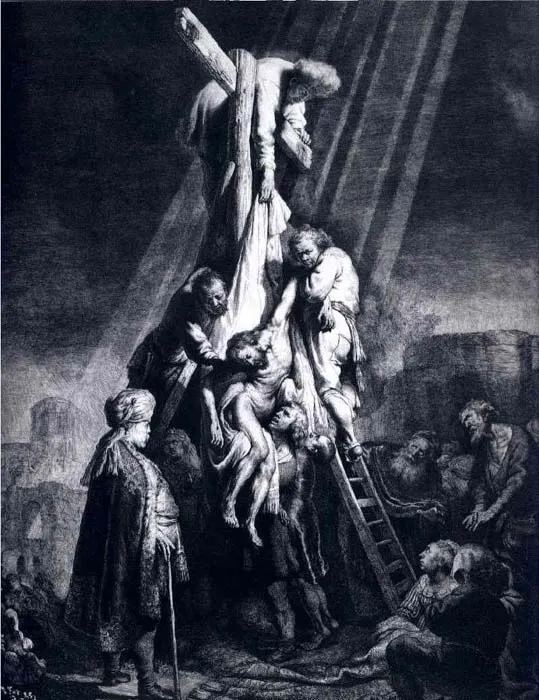 Detail Descente De Croix, Bnf — Рембрандт Ван Рейн