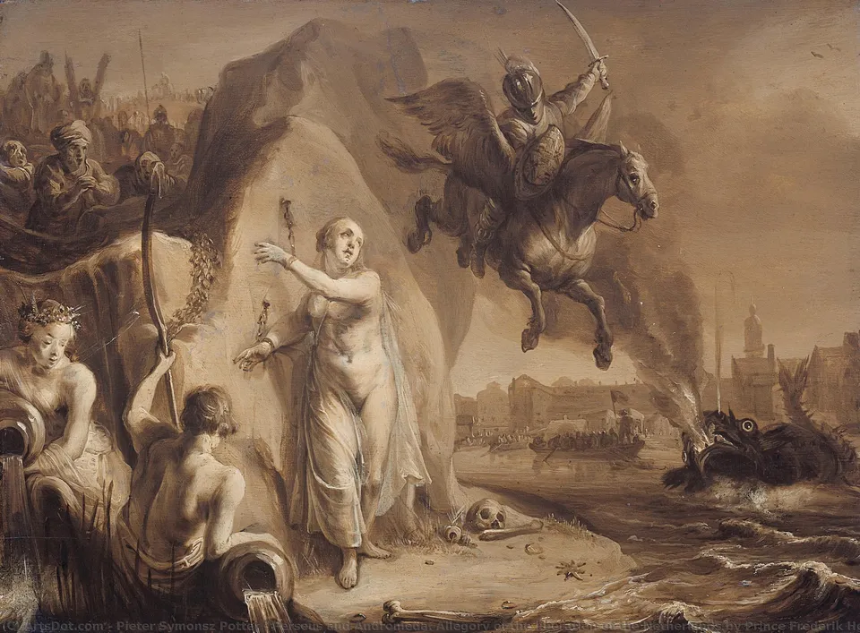 Perseus And Andromeda. Allegory Of The Liberation Of The Netherlands By Prince Frederik Hendrik, Pieter Symonsz Potter (attributed To), 1642 — Pieter Symonsz Potter