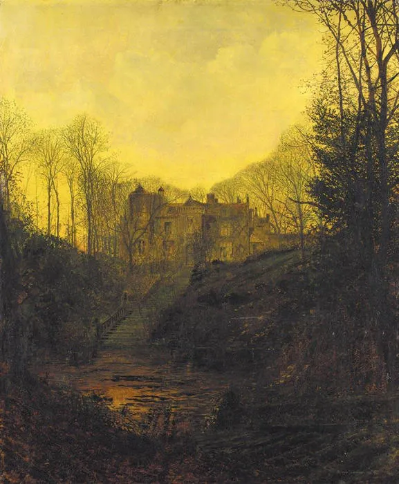 A Manor House In Autumn — John Atkinson Grimshaw