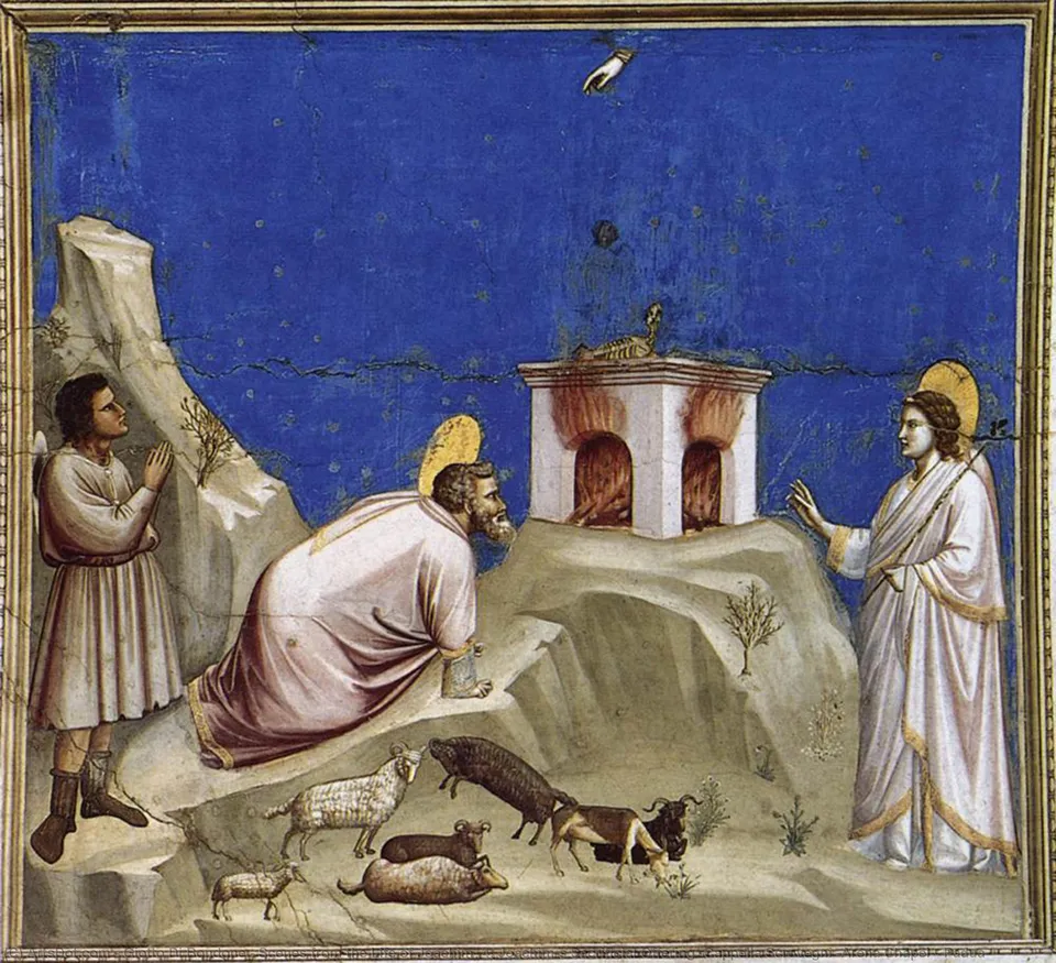 Scenes From The Life Of Joachim: 4. Joachim's Sacrificial Offering (cappella Scrovegni (arena Chapel), Padua) — Джотто Ди Бондоне