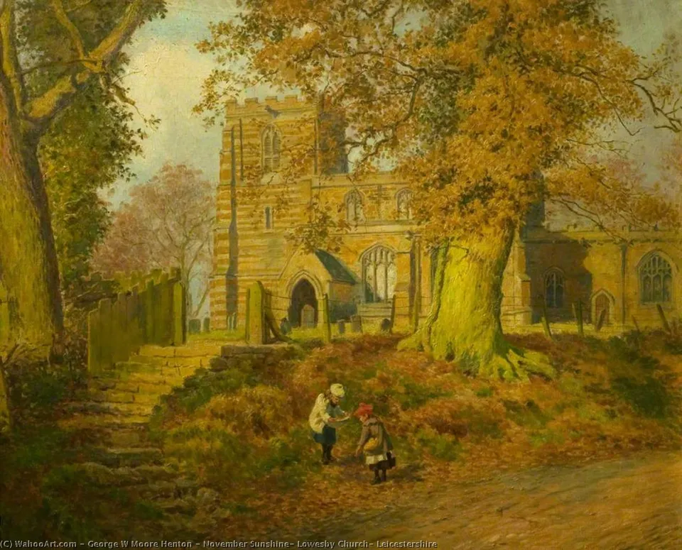 November Sunshine, Lowesby Church, Leicestershire — Генри Мур