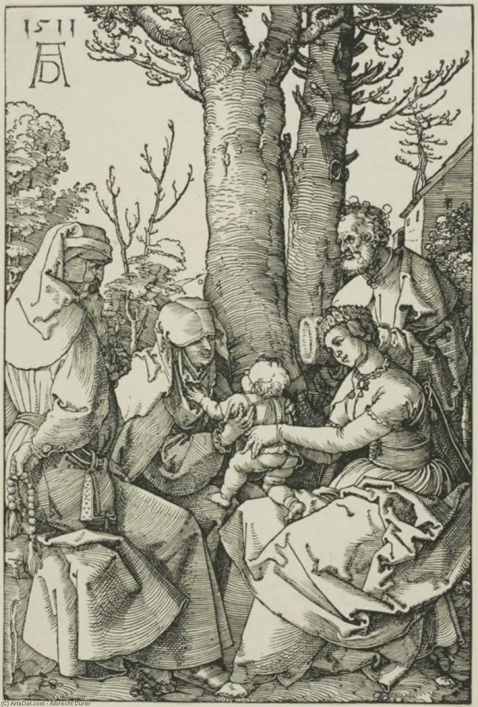The Holy Family With Joachim And Saint Ann — Альбрехт Дюрер