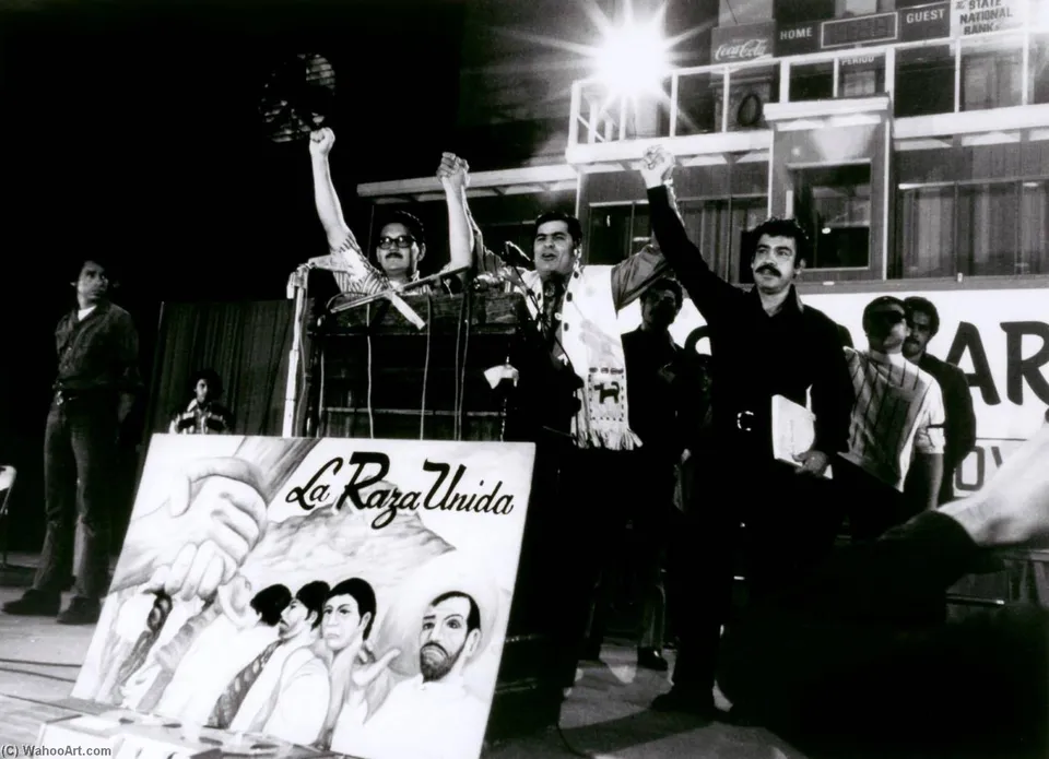 José Angel Gutiérrez, Reies López Tijerina, And Rodolfo Corky Gonzalez At The National Convention Of The Raza Unida Party — Oscar R Castillo