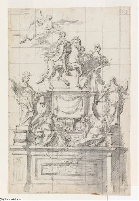 Sign For A Monument To Emperor Charles Vi Of Naples — Baldassarre De Caro