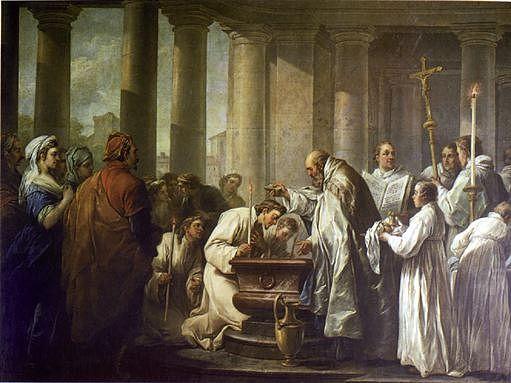 Life Of St Augustine The Baptism Of St Augustine — Карл Ван Лoo