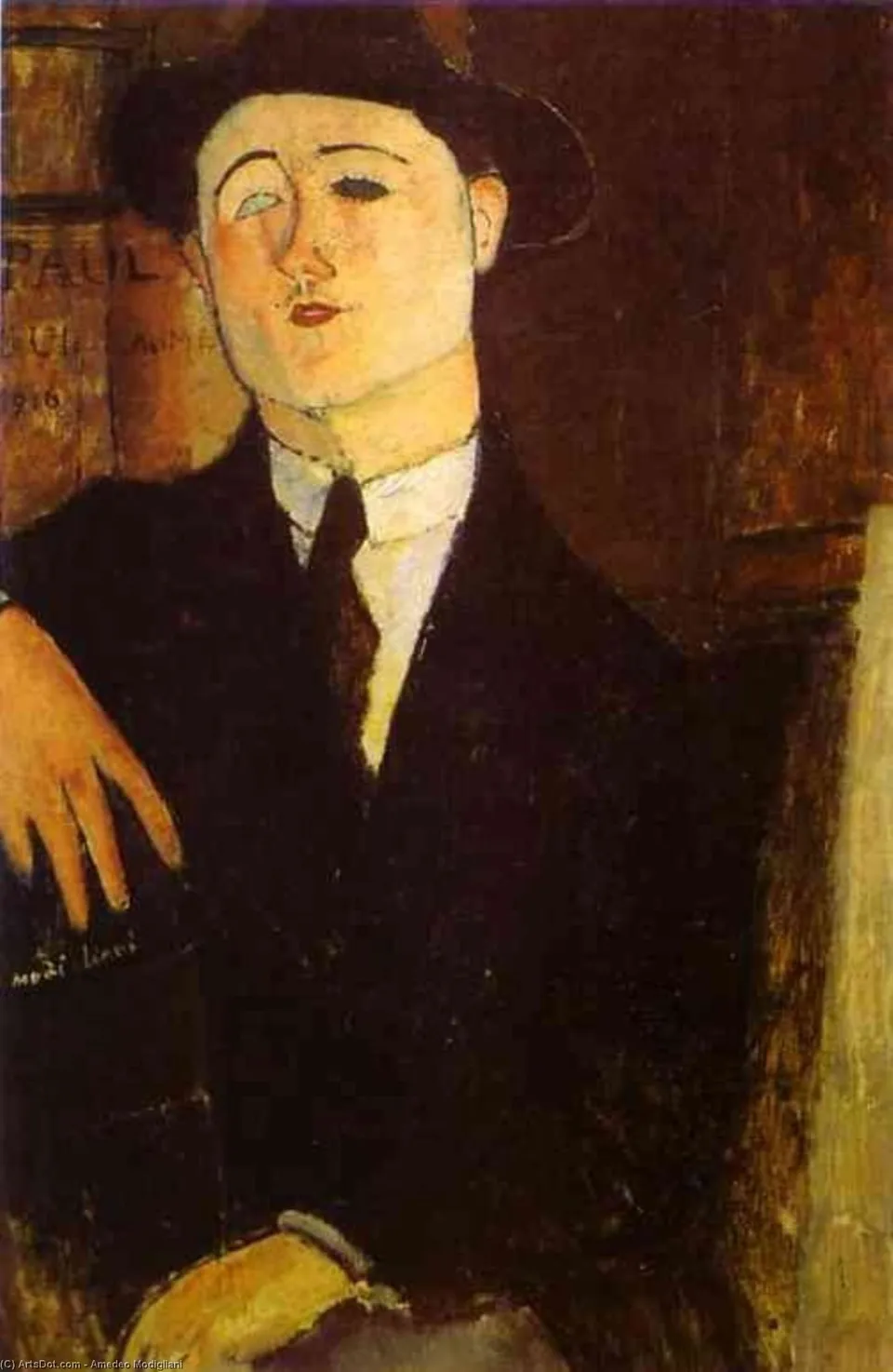 Portrait Of The Art Dealer Paul Guillaume — Модильяни